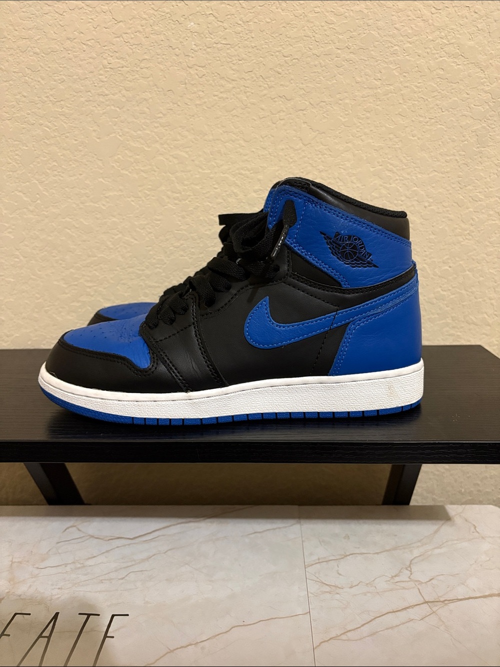 Nike Kids Black and Blue High-Top Sneakers